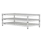 ドウシシャ メタルラック本体 脚部変更:三角プレートアジャスター仕様/-0.3cm 段数:3 スチールラック、メタルラック、オーダーラック WS1245-BR0000030EENZ-3 5台入