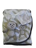 Tag Along Friends Ivory Monkey Baby Blanket by Tag Along Friends