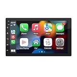 2 Din 7インチ タッチスクリーン ワイヤレス CarPlay Android Auto カーオーディオ 1GB+16GB Android システム カーラジオ Bluetooth ハンズフリー GPS ナビ WiFi SWC FM RDS ラジオ