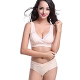 （ワボーズ） Waboats 妊婦 産前 産後 授乳用 マタニティブラジャー やわらか ショーツ 2点セット ベージュ セット L