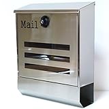 郵便ポスト 郵便受け 大型メールボックス壁掛けシルバーステンレス色プレミアムステンレスpm141