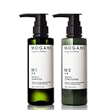 MOGANS (モーガンズ) 白樹 (はくじゅ) アミノ酸シャンプー ＆ コンディショナー セット 各300mL (うねり/くせ毛/ノンシリコン/無添加/ボリュームアップ/アロマシャンプー)