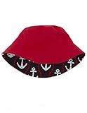 Hatley ハットレイ 女の子 イカリ柄、リバーシブル帽子 S(45.7cm)2〜4才用 マルチカラー 綿100% SH0ANCH018