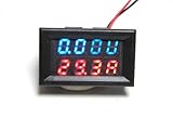 【CPGS】デジタル 電圧計 電流計 DC100V青／50A赤 シャント(分流器)とセット 配線例付き BR
