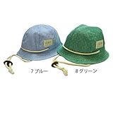 【SiShuNon/SKAPE】ドットガーゼハット エスケープ ベビー キッズ ドット 水玉 ガーゼ ハット 帽子 48 7 ブルー