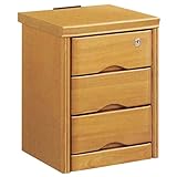 3段ナイトチェスト ベッドサイドチェスト 【 幅36cm 】 木製 ( 天然木 ) コンセント付き 鍵付き ナチュラル 【 完成品 】 大川家具