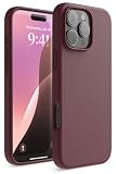 【elago】iPhone16ProMaxケース シリコン耐衝撃指紋防止サラサラバーガンディー