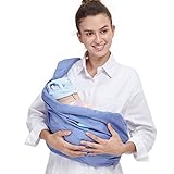 ベビースリング 多機能 赤ちゃんは安心 ベビー おでかけ 抱っこひも 柔らかいベビーキャリア 片肩 通気性 BABY　新生児~２歳 ブルー