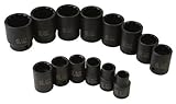 Sunex 2678 14 Piece 1/2-Inch Drive Standard Fractional 12 Point Impact Socket Set by Sunex