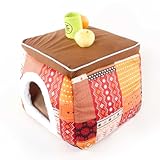 ねこのこたつ 可愛いおもちゃ付き 猫用こたつ ねこ こたつ 小型犬 ネココタツ ペット ペットベッド 2WAY オールシーズン (オレンジ２)