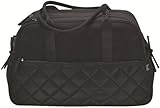 OiOi Diamond Quilt Carry All Baby Changing Bag Black with Grey Lining and Accessories