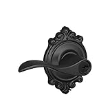 Schlage F51A ACC 622 BRK Brookshire Collection Accent Keyed Entry Lever, Matte Black by Schlage Lock
