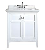 Ove Decors campo-30ホワイトcampo30whiteバスルーム30インチVanity Ensemble Withホワイト大理石カウンタートップ&セラミックBasin、ホワイト