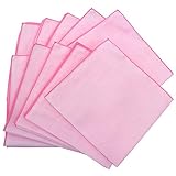 Fluffy（フラフィ） 中判カラー 二重合 ガーゼハンカチ ピンク 10枚セット 日本製 綿100％ 無地 35×35cm