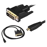 Rosebe マイクロHDMI - DVI-Dケーブル - 1m 1.8m (MicroAオス - マイクロタイプDオス) ハイスピード、Micro HDMI-DVI 変換 ケーブル (100CM)