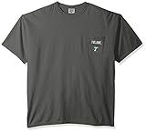 NCAA Tulane Green Wave野球フレーム半袖快適カラーポケットTシャツ、グレー、XXL