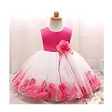 Candykids キッズドレス 花飾り　花びら　子供フォーマル 子供ドレス ワンピース 女の子ドレス　ふわふわ　ガールズフォーマル　お嬢様　出産祝い 発表会 結婚式 入園式 演奏会 　おしゃれ (1