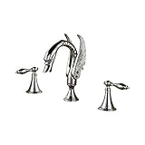 Rozin 現代のスタイル 浴室 流し台用 蛇口 混合水栓 デュアルレバー クロムめっき 洗面所 シンク用 じゃぐち