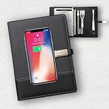 sana work システム手帳 A5 USBメモリ(64GB) 読書ライト付 10000mAh ビジネス手帳 バッテリー内蔵 Qi ワイヤ