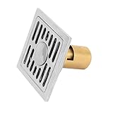 uxcell 目皿　床ドレーン　304ステンレス製ドレーン　リムーブカバー　正方形シンクストレーナー