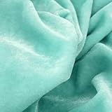 [moonfarm] ベロア 生地 約 幅75cm×1m カラー やや薄手 手芸 布 ハンドメイド (ミントグリーン)