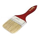 uxcell ペイント刷毛 ペイントブラシ 木製ハンドル オイルペイントブラシ レッド ブリストル 一本入