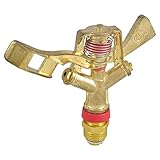 uxcell　散水ノズル　灌漑システム　園芸　芝生の回転　ゴールドトーン　ブラス