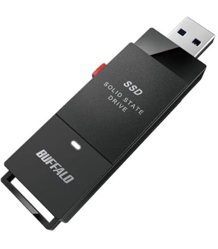 Amazon | BUFFALO 外付けSSD 500GB - 最大600MB/秒 - USB-C - USB-A