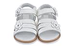 Dream-studio おしゃれ キッズ ベビー サンダル メタリック シルバー 白 (サイズ26（15.5㎝）, ホワイト)