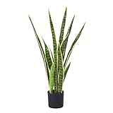 80cmサンセベリア(グリーンホワイト)【造花・アートフラワー】