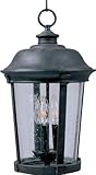Maxim Lighting 40099CDBZ Dover Vivex 3-Light Outdoor Hanging Lantern, Bronze Finish with Seeded Glas