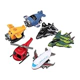 "Abbraccia" 6 個のプルバック飛行機おもちゃバレンタインデーのギフト子供のための乗り物プレイセット