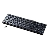 サンワサプライ ワイヤレスキーボード USB接続 コンパクト 日本語109キー メンブレン ブラック SKB-WL34BK