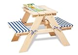 Pinolino Untreated Nicki for 2 Benches with Table by Pinolino
