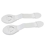 ReFaxi 2個セット 子供の安全 ベビーガード セフティーロック ストッパー  戸棚開閉 ドアストッパー 食器棚 冷蔵庫 引き出し クローゼット 白 ホワイト