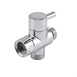 g1 / 2 "フル真鍮シャワーヘッドフローContolとシャットオフバルブ – ハンドヘルドシャワーとシャワーヘッドシャワーアーム2 Way切替弁真鍮 – fengbao