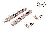 BTMB 8インチステンレススチールドアスライドボルトロックフラッシュボルトラッチ古代色1ペア(赤)