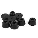 uxcell　家具保護　家具足キャップ　足カバー　パッド　家具　丸　ゴム製　ブラック　穴径8mm　8個入り　15本入り