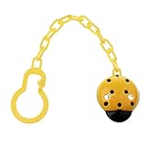 IPOTCH 全４色　レディバグの型　赤ちゃん　おしゃぶりチェーン　おしゃぶりホルダー　約22cm - 黄