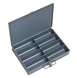 Durham 213-95-IND Gray Cold Rolled Steel Individual Small Scoop Box, 13-3/8 Width x 2 Height x 9-1/4