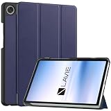 【2025新登場】For NEC LAVIE Tab T8 (T0855/KAS, TAB08/H05) YILLIONS ケース ザー キズ防止 三つ折スタンド多視角調整 PUレザー外装 裏地マイクロファイバー 擦り傷防止 全面保護型 NEC LAVIE Tab T8 (T0855/KAS, TAB08/H05) 8.7インチ専用 ケース カバー (ブルー)
