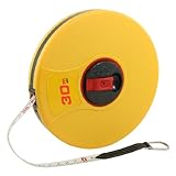 uxcell 巻き尺 テープ リトラクタブル オートロック メジャー 測定器具 測定ツール 30m イエローカバー