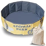 ZAIDEA 80cm コンパクト ボールプール ベビーサークル プレイサークル 収納袋付き 折りたたみ プレイマット おもちゃ箱 玩具 グレー