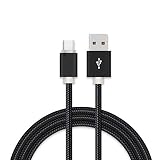 USB Type C ケーブル【長さ2m】急速充電 USB-A to USB-C ケーブル ナイロン編み 高速データ転送 タイプc 充電ケーブル iPhone16 iPhone15 Pro Max Plus Xperia Galaxy AQUOS Pixel Arrows Huawei Macbook Pro その他Type-C全機種対応（2m, ブラック）