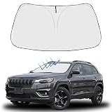 フロントガラス サンシェード 折りたたみ式 サンシェード プロテクター カスタム Jeep Cherokee 2014-2023 Trailhawk Overland Limited Latitude Altitude Accessories 2023 アップグレード