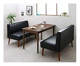 ブラック 2点セット(2Pソファ2脚) モダンデザインレザーソファ リビングダイニングセット ZLIVE ジライブ【ﾉｰﾌﾞﾗﾝﾄﾞ品】