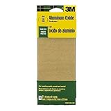 3M Aluminum Obyide Sandpaper 3 2/3 by 9-Inch 60 Coarse grit 8-Pack Paint Wood Metal Aluminum Obyide 