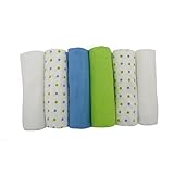 MuslinZ 6pk Premium High Quality Baby Muslin Squares Boys Combo 100% Cotton 70x70cms by Muslinz