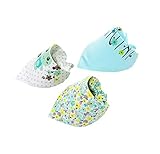 赤ちゃんのための3pcsの調整可能なソフト快適なベビーネッカチーフ/唾液タオル