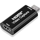 4K HDMI ビデオキャプチャカード カムリンク カードゲーム キャプチャカード アップグレードされたオーディオキャプチャアダプター HDMIからUSB 2.0 レコードキャプチャデバイス ストリーミング/ライブ放送/ゲーム録画/ビデオ会議用
